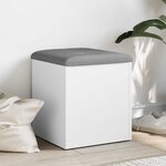 vidaXL Banc de rangement Blanc 42x42x45 cm Bois d'ingénierie