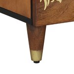 vidaXL Cabinet de chevet 40x33x46 cm en bois massif de manguier