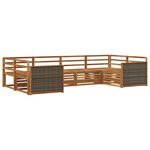vidaXL Ensemble de canapés d'extérieur 6 pc Naturel