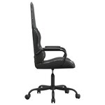 vidaXL Chaise de jeu Noir et camouflage Similicuir