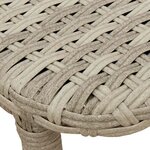 VidaXL Table de jardin pliante gris clair 90 x 51 x 75 cm polyrotin