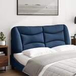 vidaXL Coussin de tête de lit Hvar bleu 120 cm tissu