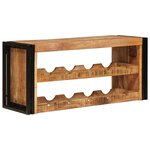 vidaXL Étagère à vin 100 x 45 x 33 cm Bois de mangue brut solide