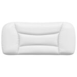 vidaXL Coussin de tête de lit Hvar blanc 80 cm similicuir