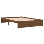 vidaXL Cadre de lit sans matelas marron miel bois massif 120x190 cm