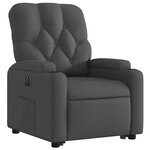 vidaXL Fauteuil inclinable électrique gris foncé tissu