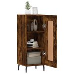 vidaXL Buffet Chêne fumé 34 5x34x90 cm Bois d'ingénierie