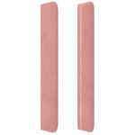 vidaXL Tête de lit à LED Rose 147x16x118/128 cm Velours