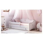 Lit enfant Emma + tiroir de rangement 160 cm avec matelas