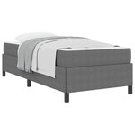 vidaXL Cadre de lit avec matelas Gris clair 100 x 200 cm tissu