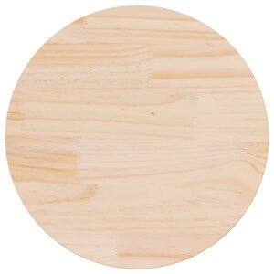 vidaXL Dessus de table Ø60x2 5 cm Bois de pin massif