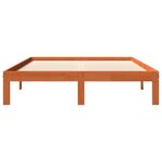 vidaXL Cadre de lit sans matelas cire marron 135x190cm bois pin massif