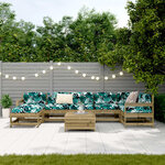 vidaXL Salon de jardin 8 Pièces bois de pin imprégné