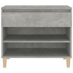 vidaXL Armoire à chaussures Gris béton 70x36x60 cm Bois d'ingénierie