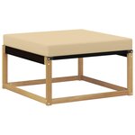 vidaXL Ensemble de canapés d'extérieur 5 pc Blanc et Beige