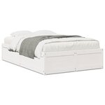 vidaXL Cadre de lit sans matelas blanc 120x200 cm bois de pin massif