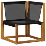 vidaXL Canapé d’extérieur milieu et coin avec coussin 2 Pièce Naturel