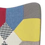 vidaXL Chaise de relaxation avec tabouret Patchwork Tissu