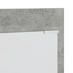 vidaXL Porte-manteau mural avec étagère avec stockage avec miroir Gris Béton 90 x 10 x 50 cm