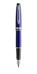 WATERMAN Expert Stylo plume, bleu, plume fine, attributs palladium, cartouche d’encre bleue, écrin