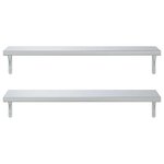 vidaXL Étagères murales 2 Pièces 100x30 cm argenté acier inoxydable