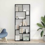 vidaXL Bibliothèque Chêne noir 67 x 25 x 161.5 cm Bois d'ingénierie