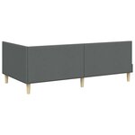 vidaXL Cadre de lit d'angle avec matelas 2 pc Gris foncé 80 x 200 cm