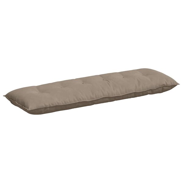 vidaXL Coussin de Dos Taupe 160 x 50 cm Tissu en microfibre