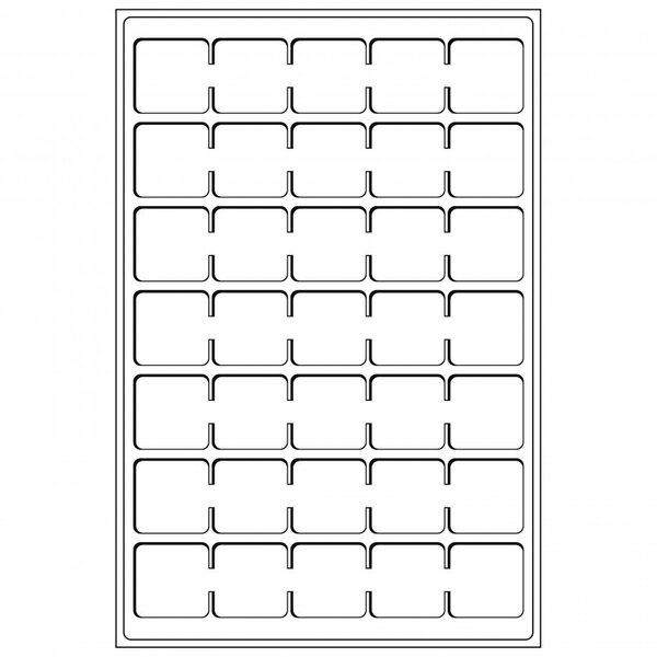 Plateaux numismatiques Leuchtturm format L à 35 cases carrées.