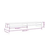 vidaXL Support de moniteur 100x24x13 cm Bois de pin solide