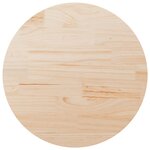 vidaXL Dessus de table rond Ø80x3 cm bois de pin massif