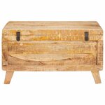 vidaXL Boîte de Rangement 70 x 35 x 40 cm bois de manguier massif