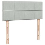 vidaXL Cadre de lit ottoman et matelas gris clair 120x200 cm velours