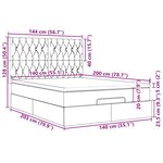 vidaXL Cadre de lit ottoman avec matelas vert foncé 140x200 cm velours