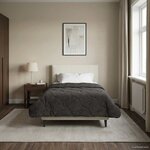vidaXL Duvet d'été simple Matelassé Anthracite 140 x 220 cm