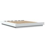 vidaXL Cadre de lit avec lumières LED blanc 150x200 cm