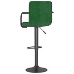 vidaXL Tabourets de bar lot de 2 vert foncé velours