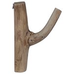 vidaXL Crochet Marron 4 x 4 x 14 cm Bois Recyclé Solide
