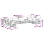 vidaXL Ensembles de canapés 6 pc Naturel et Anthracite