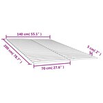 vidaXL Sommiers à lattes avec 48 lattes 2 Pièces 70x200 cm