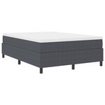 vidaXL Lit Box Spring avec matelas gris foncé  140 x 200 cm  tissu côtelé