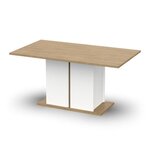 Table à manger seule ACCESS - 6 personnes - chêne Hamilton et blanc - 160 x 78 x 90 cm