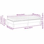 vidaXL Cadre de lit d'angle avec matelas 2 pc Taupe 90 x 190 cm tissu