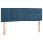 vidaXL Sommier à lattes de lit avec matelas LED Bleu foncé 140x190 cm