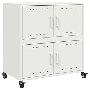 vidaXL Buffet blanc 68x39x72 cm acier