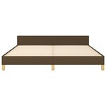 vidaXL Cadre de lit sans matelas marron foncé 160x200 cm tissu