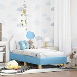 vidaXL Cadre de lit pour tout-petit avec tête de lit Bleu 70 x 140 cm