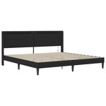 vidaXL Cadre de lit avec matelas 180 x 200 cm Noir