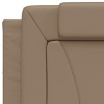 vidaXL Lit avec matelas cappuccino 80x200 cm similicuir