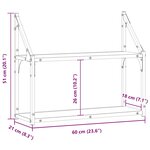 vidaXL Étagère Murale Chêne noir 60 x 21 x 51 cm Bois d'ingénierie